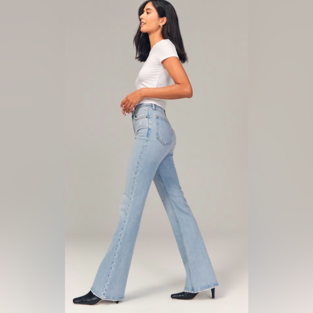 Abercrombie high rise flare jeans